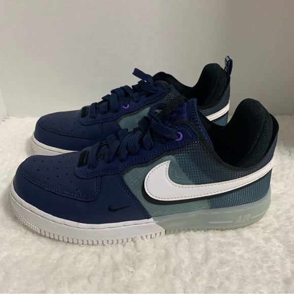 Nike Air Force 1 Low React \'Midnight Navy White Black\' Men’s Size 5.5 DM0573-400 main image 5